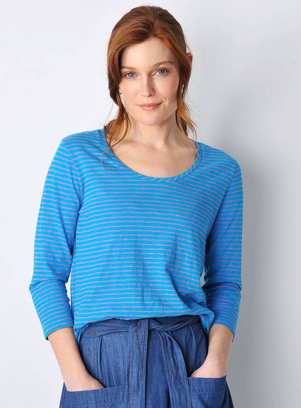 BURGS Truscott Womens Scoop Neck 3/4 Sleeve Top 18